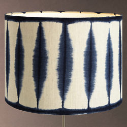 Harlequin Shibori Drum Lampshade Blue